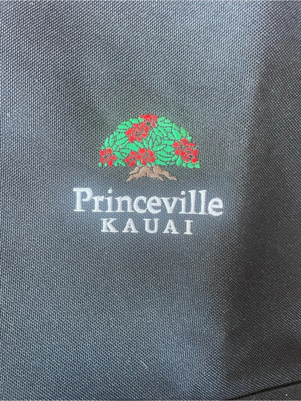 Princeville Kauai Resort Black Tote Bag Branded Embroidered Logo Rare Vintage